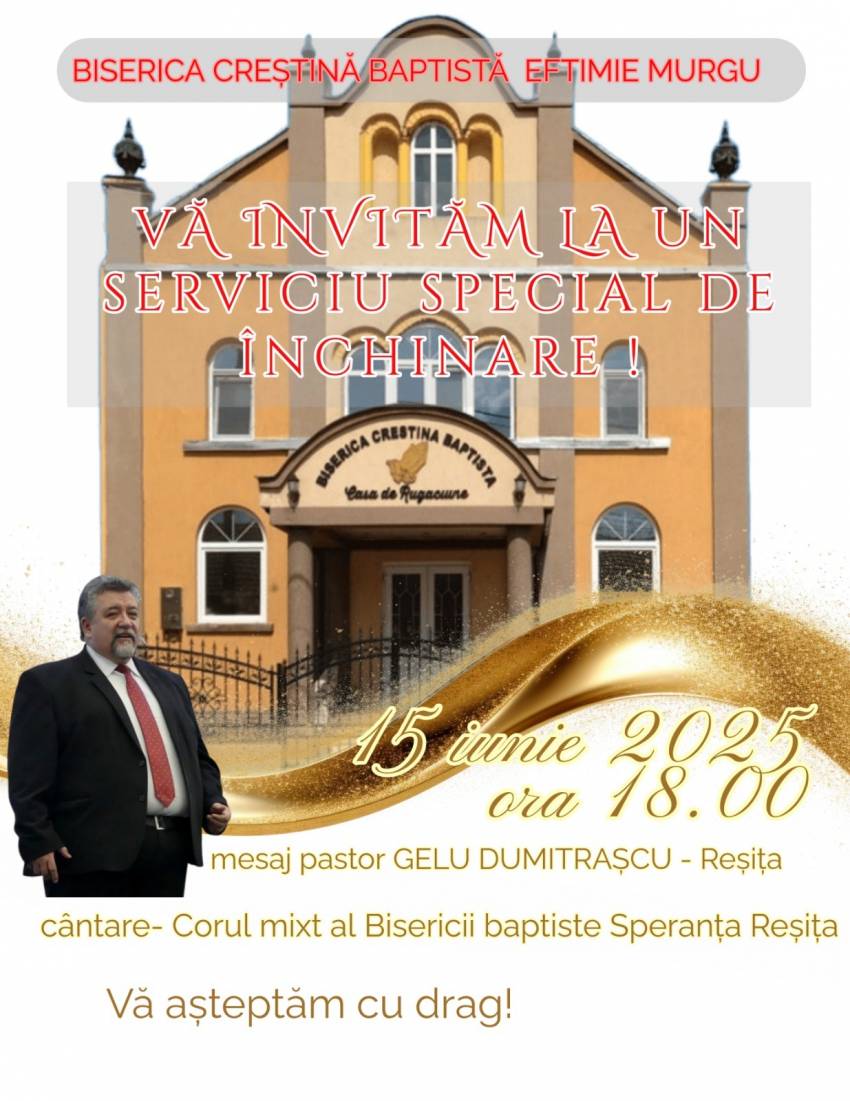 Gelu Dumitrașcu la Biserica Baptistă Eftimie Murgu