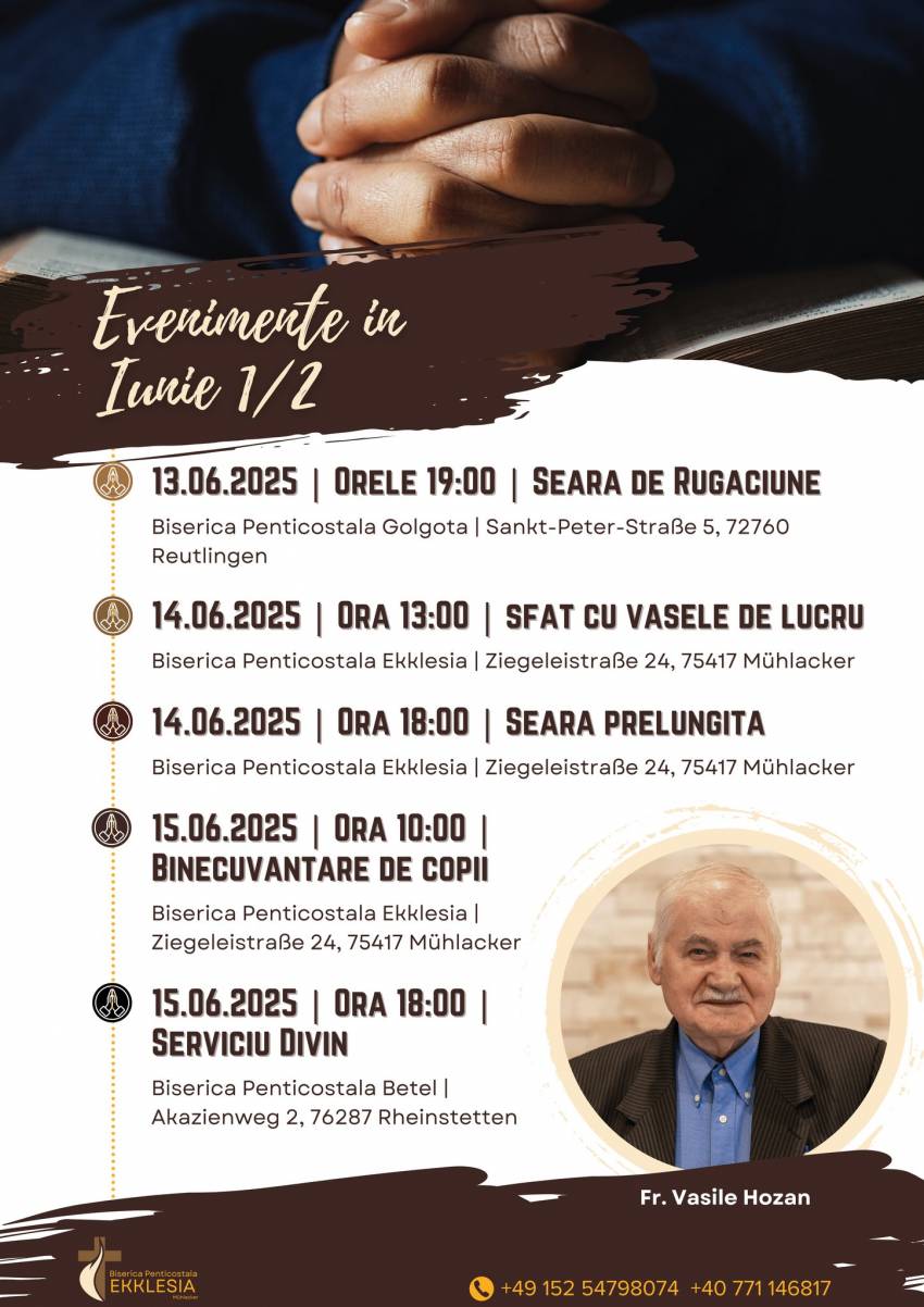 Vasile Hozan la Biserica Ekklesia Mühlacker (I)
