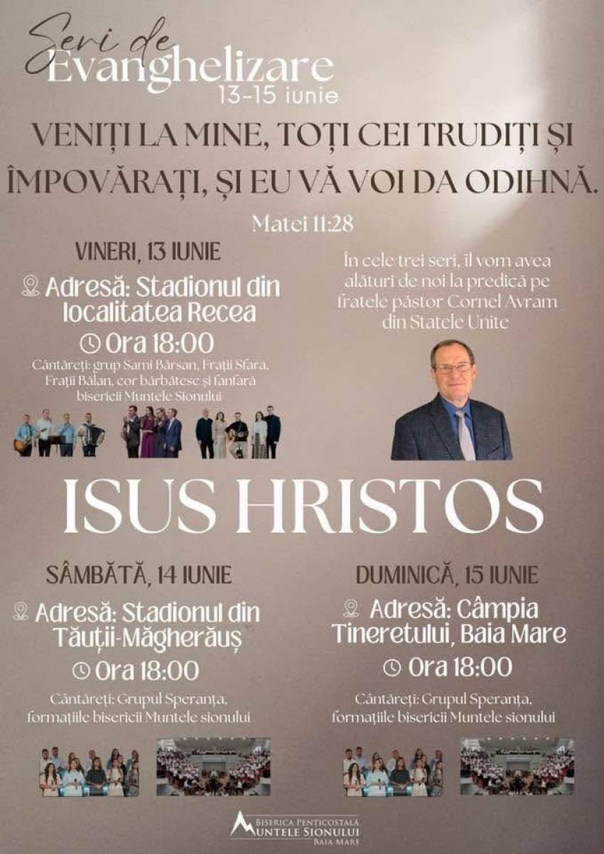 Seri de evanghelizare cu Cornel Avram în Maramureș