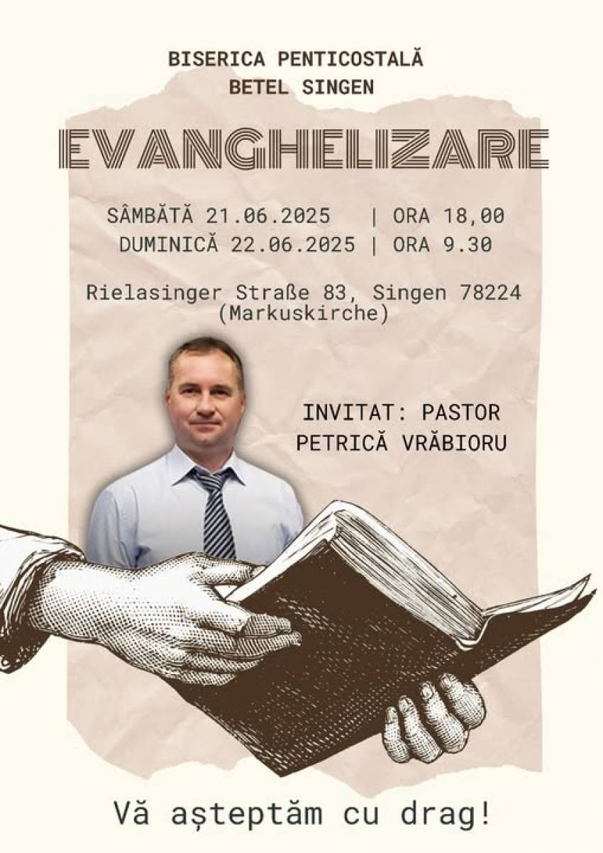 Petrică Vrăbioru la Biserica Betel Singen