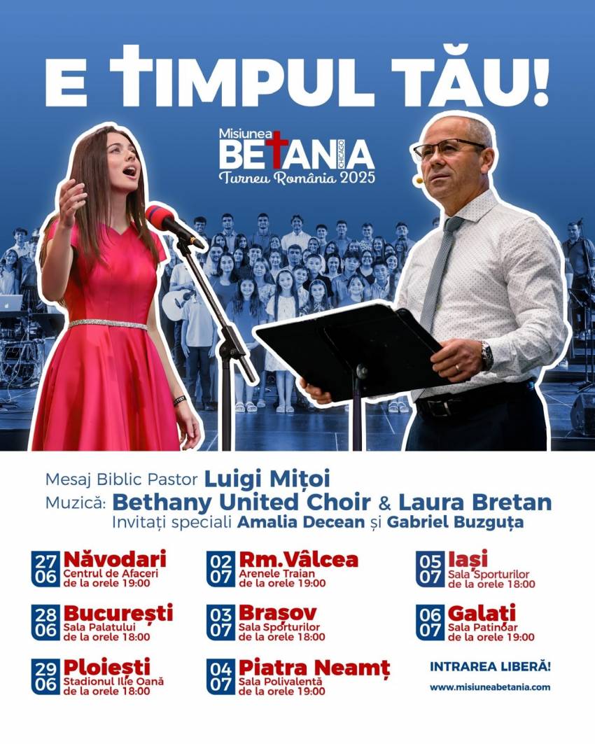 BETANIA CHICAGO 2025 - Turneu în România