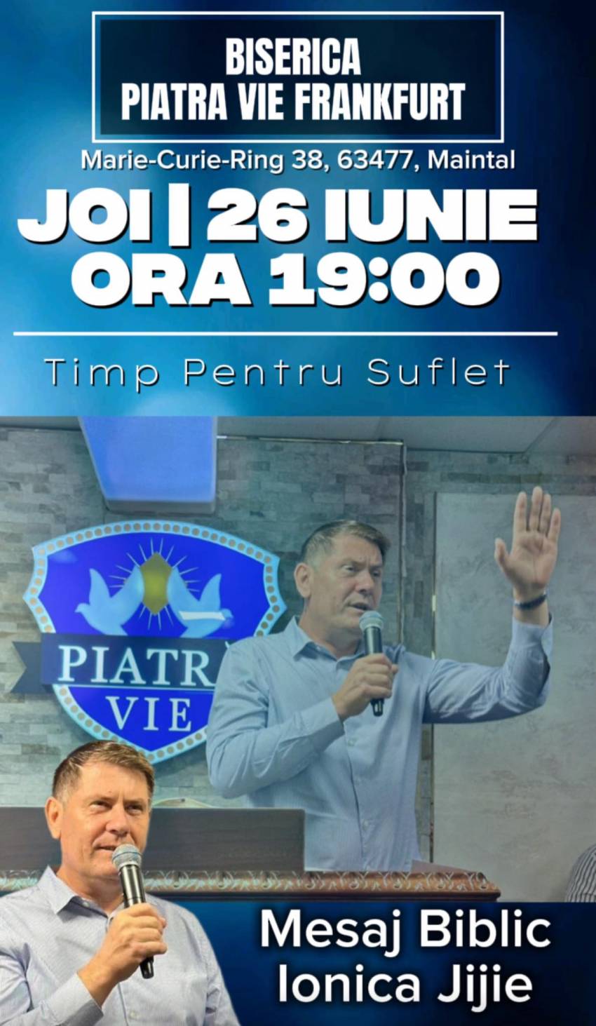 Ionică Jijie la Biserica Piatra Vie Frankfurt