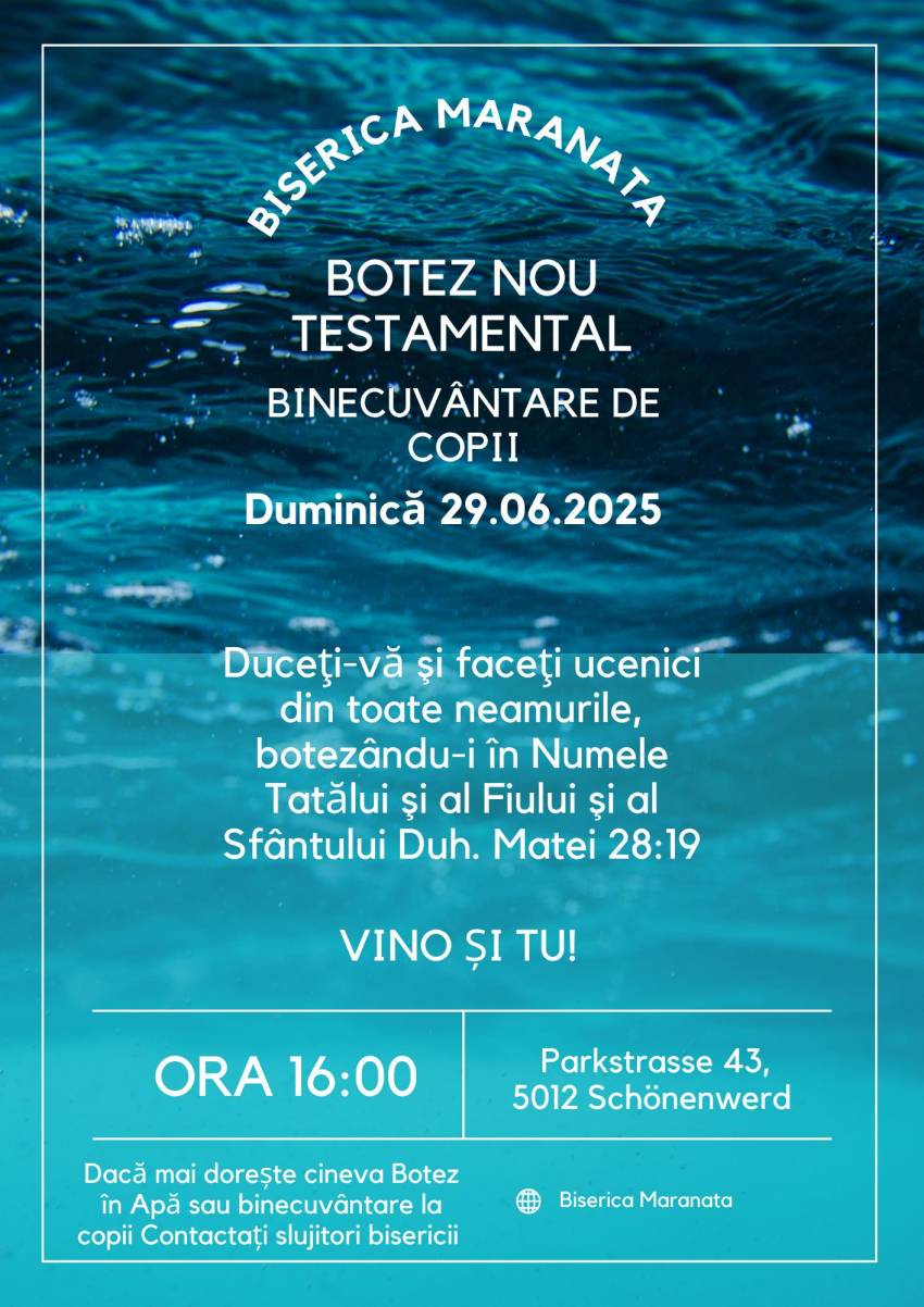 Botez la Biserica Maranata Schönenwerd