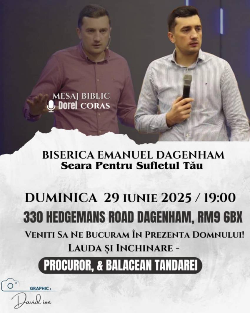 Dorel Coraș la Biserica Emanuel Dagenham