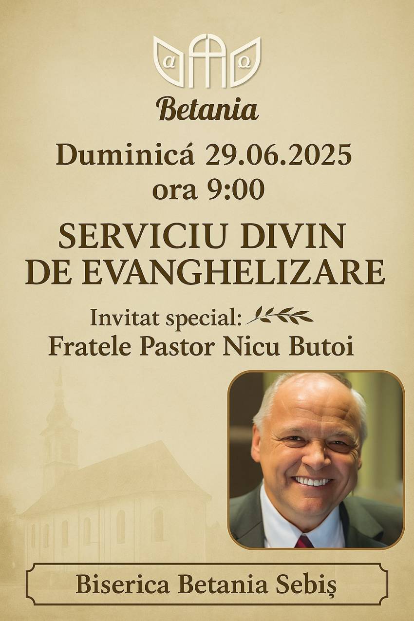 Nicu Butoi la Biserica Betania Sebiș