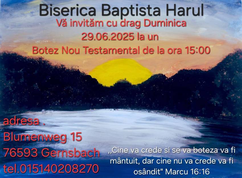 Botez la Biserica Harul Gernsbach