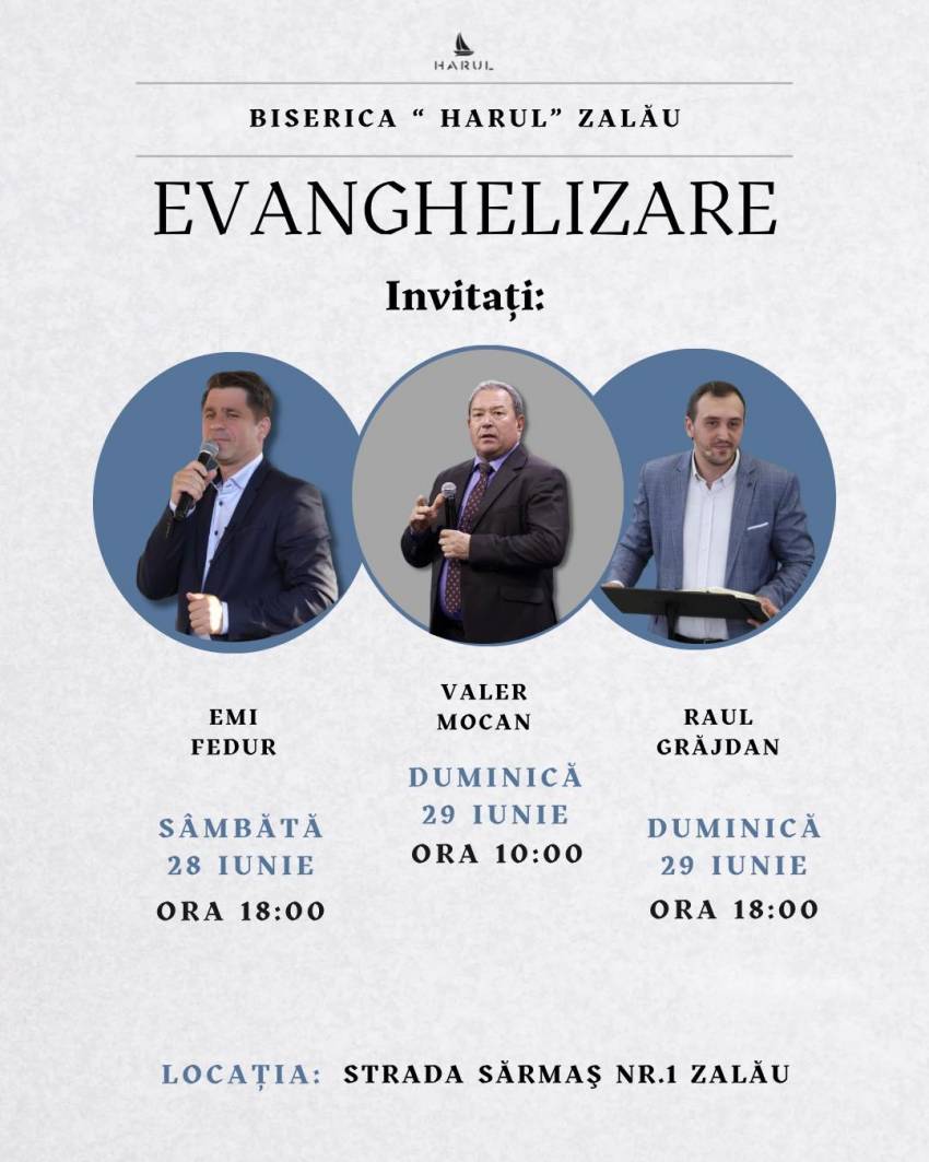 Seri de evanghelizare la Biserica Harul Zalău
