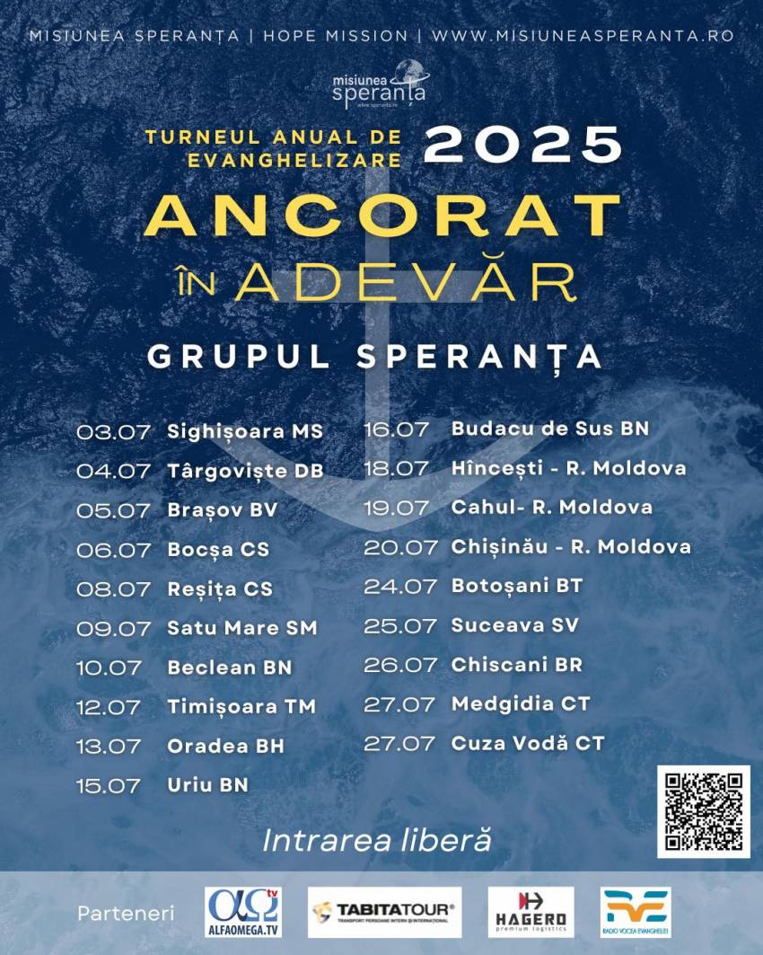 Misiunea Speranța: Turneul Anual de Evanghelizare 2025 - ANCORAT în ADEVĂR