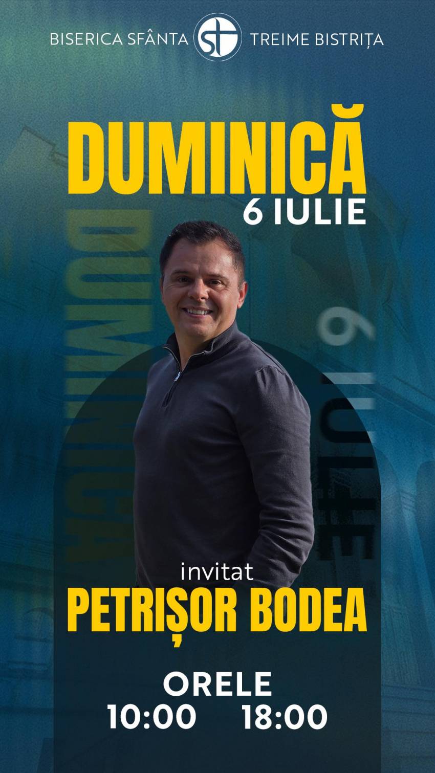 Petrișor Bodea la Biserica Sfânta Treime Bistrița