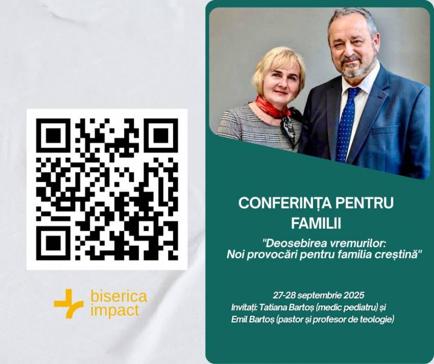 Conferință pentru familii cu Tatiana și Emil Bartoş la Biserica Impact Oradea