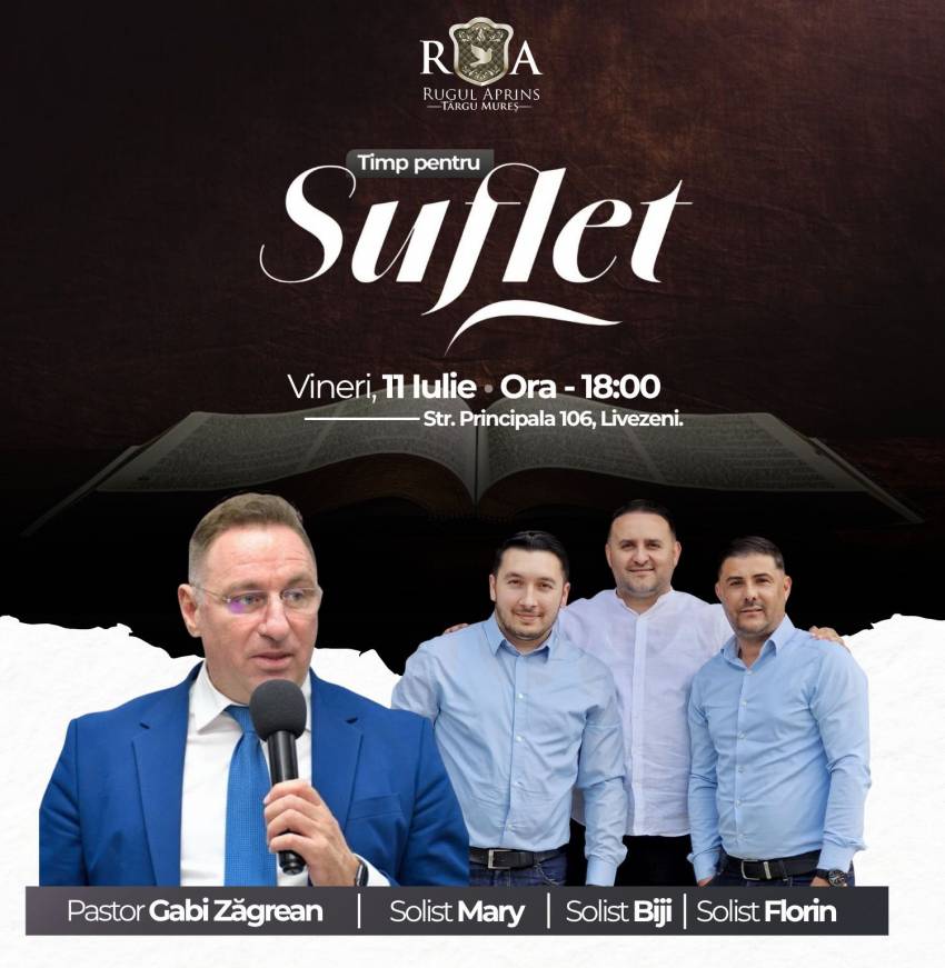 Gabi Zăgrean la Biserica Rugul Aprins Târgu Mureș 