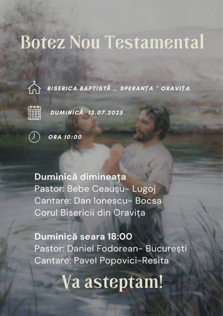 Botez la Biserica Speranţa Oraviţa