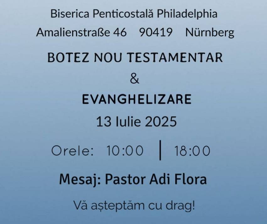 Botez la Biserica Philadelphia Nürnberg
