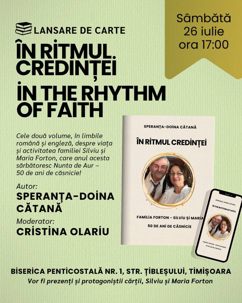 Lansare de carte & Sărbătoarea Nunții de Aur – 50 de ani de credincioșie