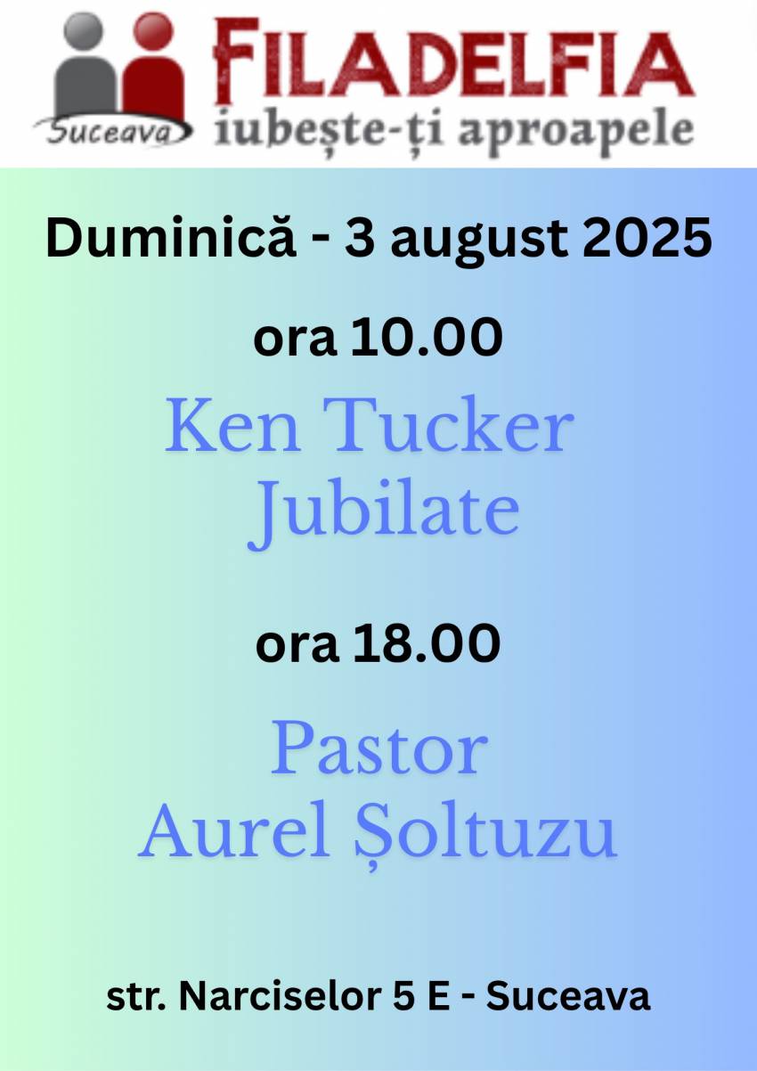 Ken Tucker la Biserica Filadelfia Suceava