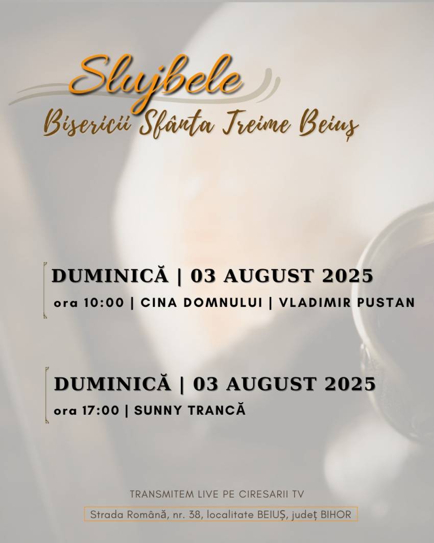 Sunny Trancă la Biserica Sfânta Treime Beiuș