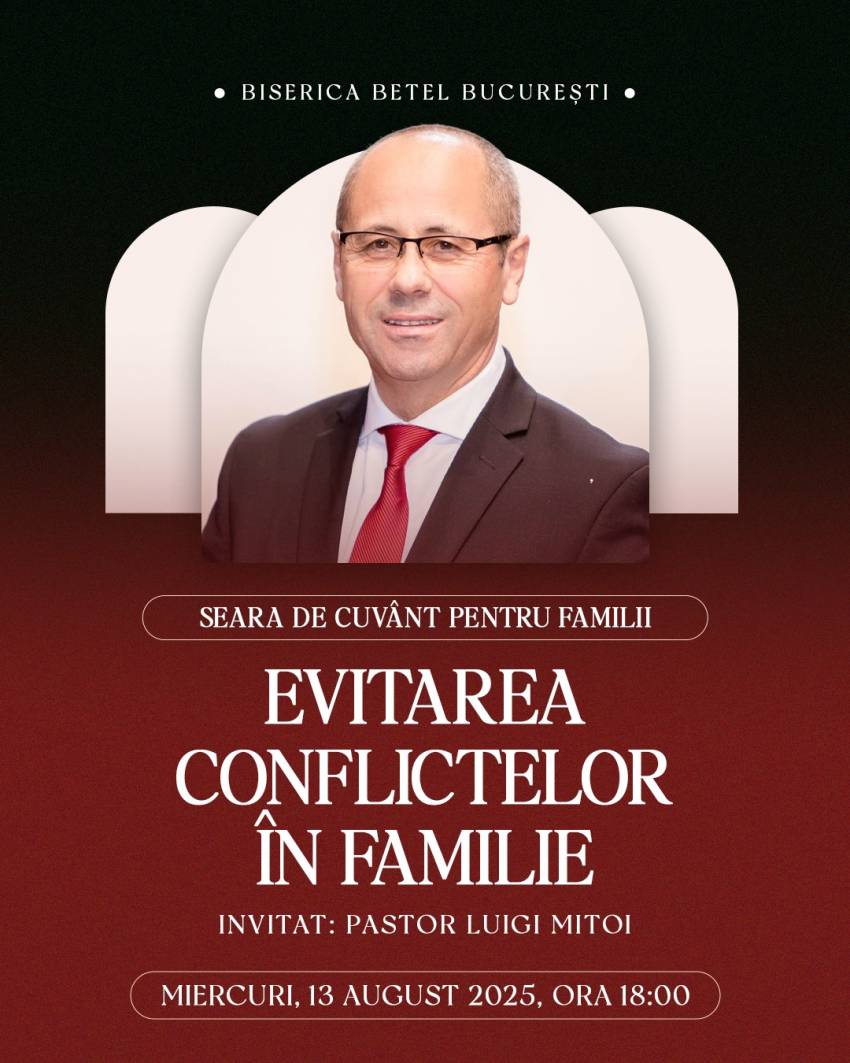 Seară pentru familii cu Luigi Mițoi la Biserica Betel București