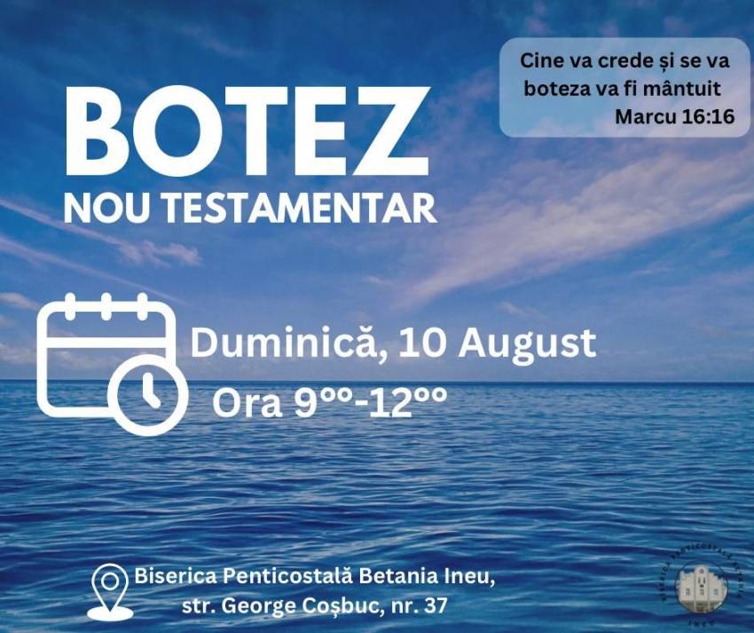 Botez la Biserica Betania Ineu