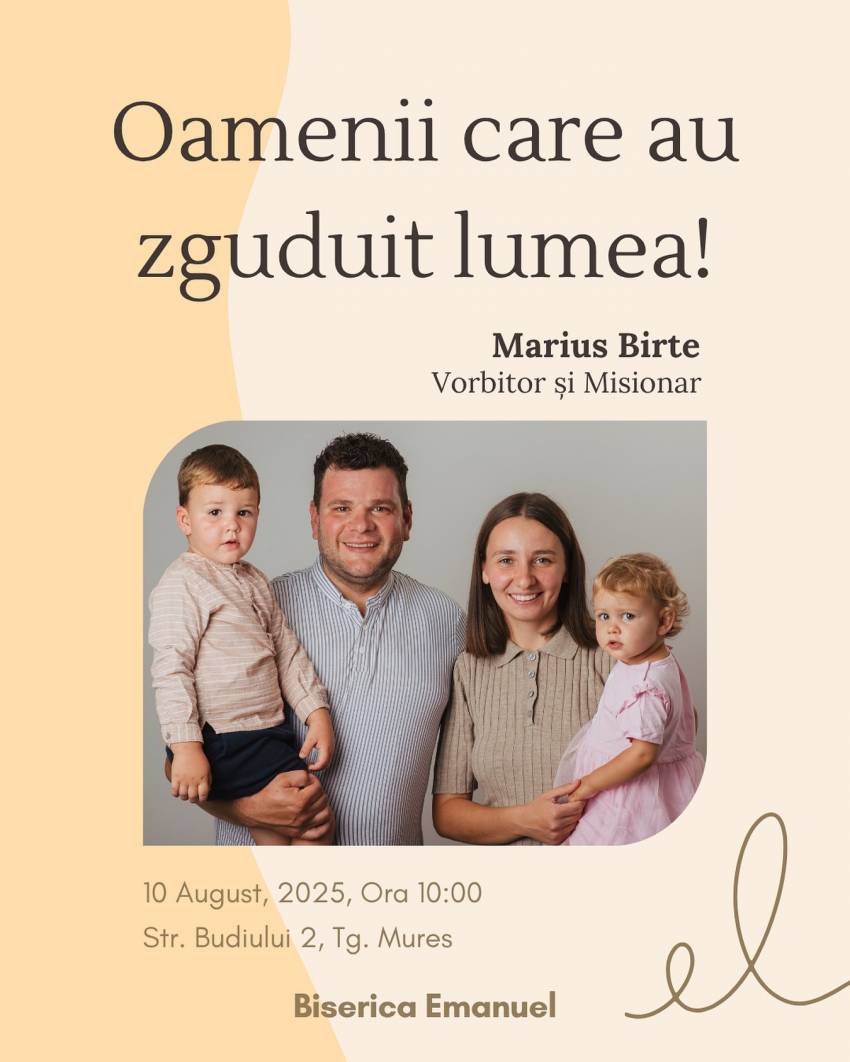Marius Birte la Biserica Emanuel Târgu Mureș