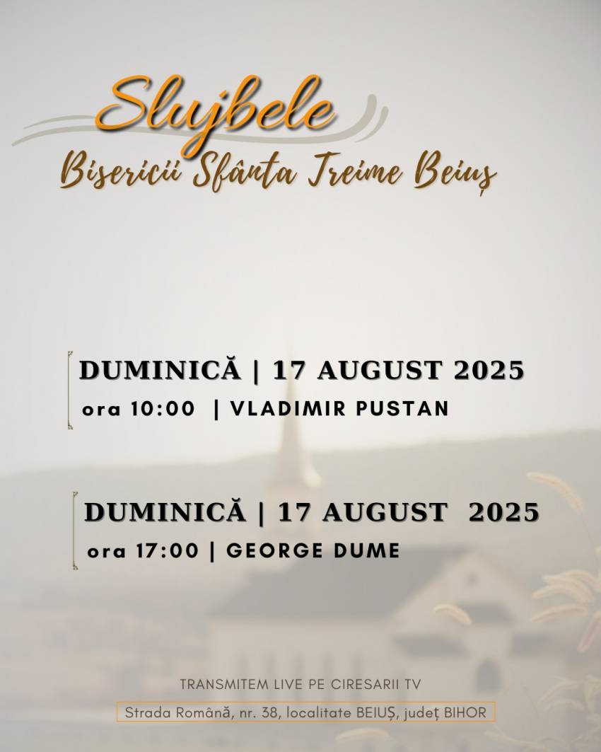 George Dume la Biserica Sfânta Treime Beiuș