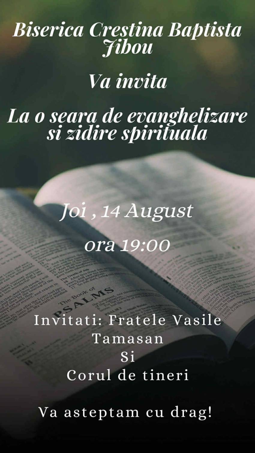 Seară de evanghelizare la Biserica Baptistă  Jibou