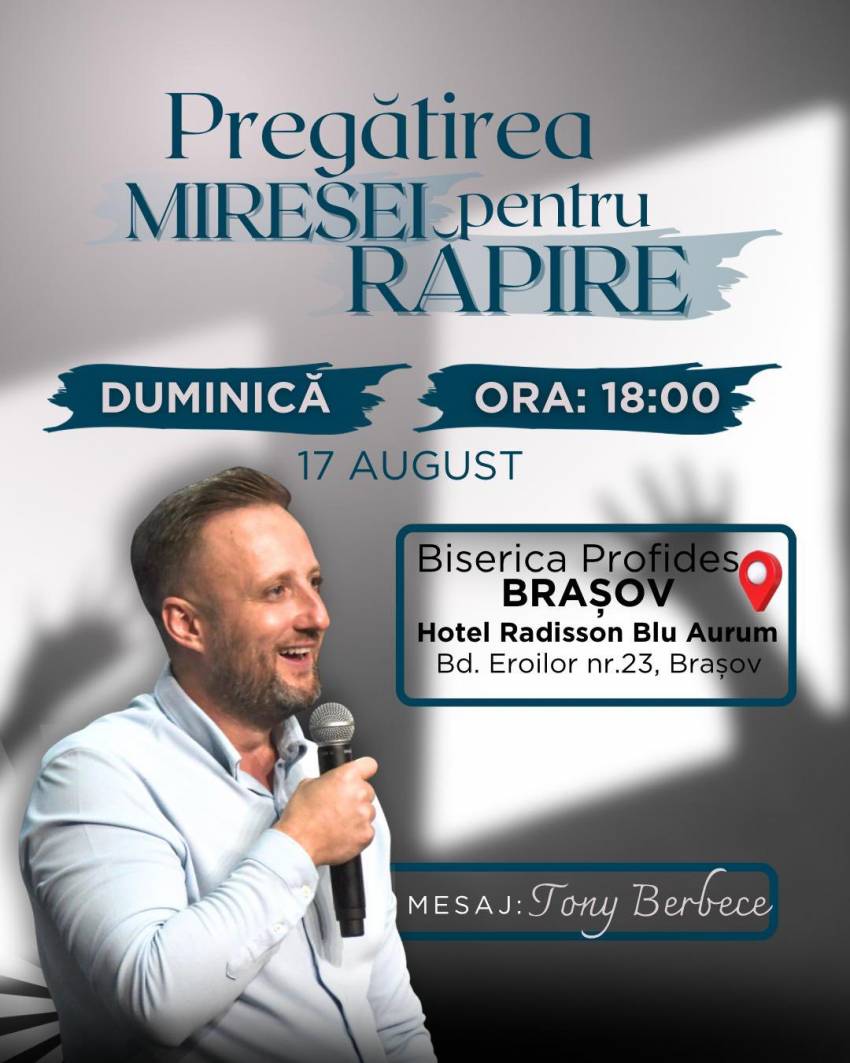 Tony Berbece la Biserica Profides Brașov