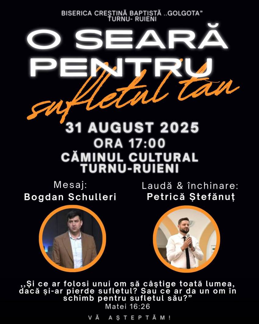 Seară pentru tineri la Căminul Cultural Turnu-Ruieni