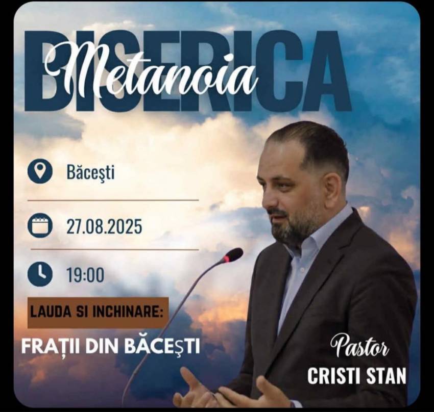Cristi Stan la Biserica Metanoia Băcești