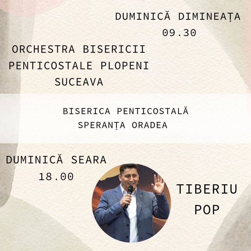 Tiberiu Pop la Biserica Speranţa Oradea
