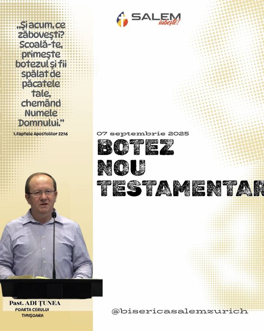 Botez la Biserica Salem Zürich
