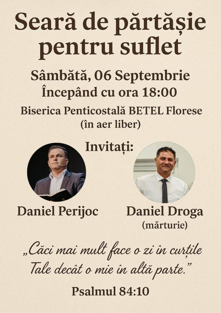 Daniel Perijoc la Biserica Betel Florese