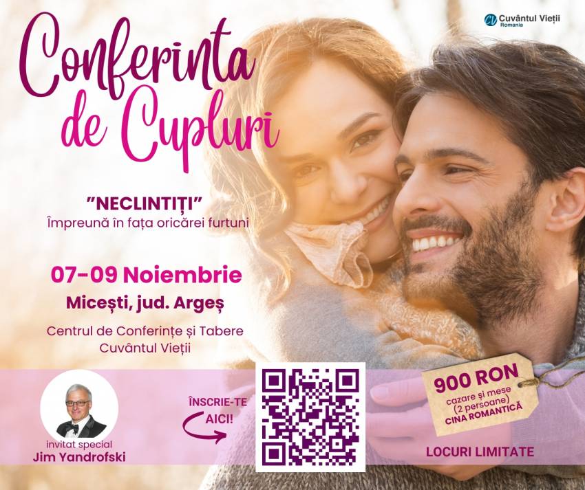 Conferință de cupluri cu Jim Yandrofsky la Micești