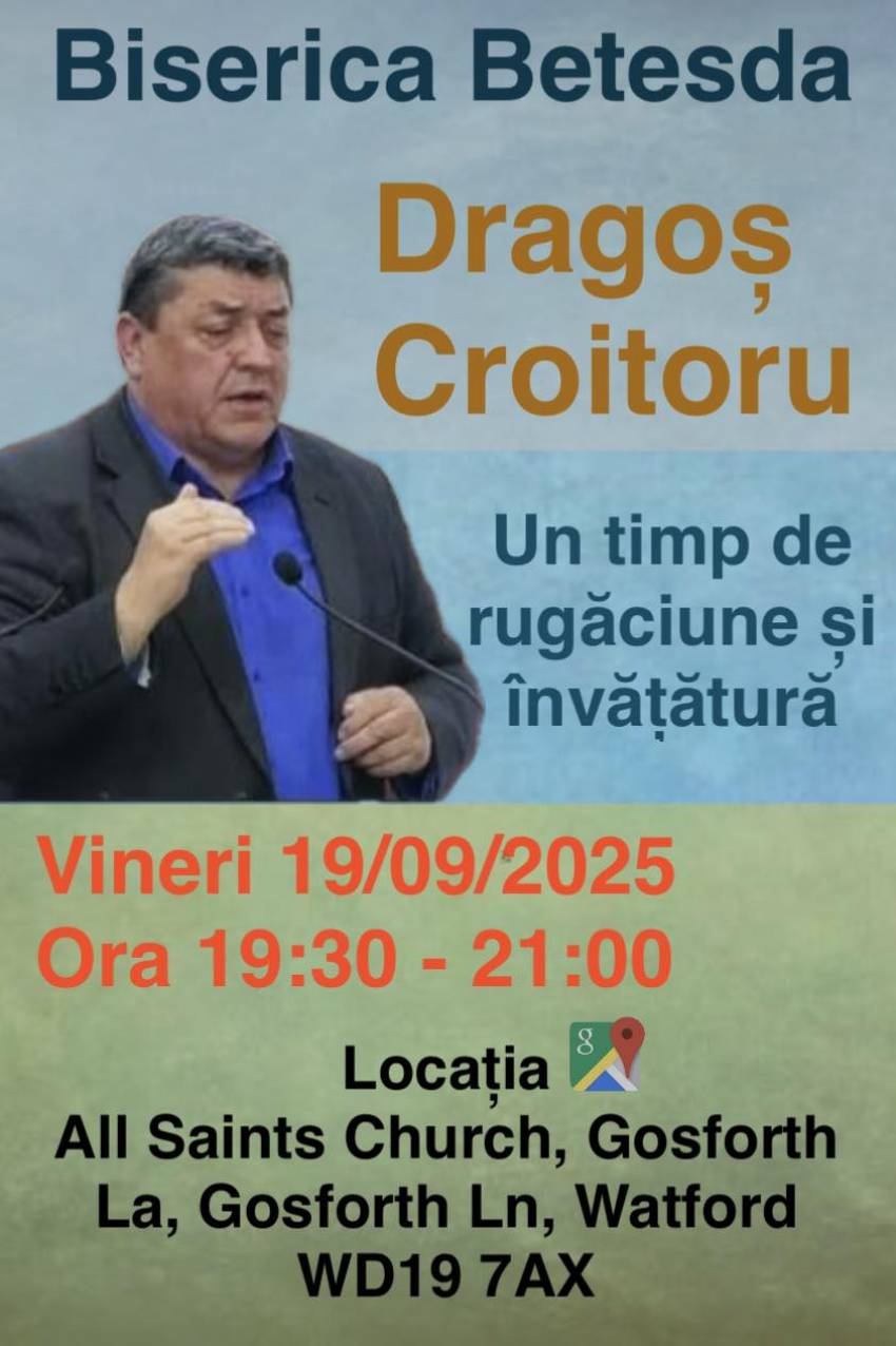 Dragoș Croitoru la Biserica Betesda Watford