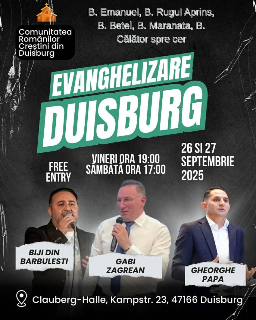 Evanghelizare cu Gabi Zăgrean în Duisburg