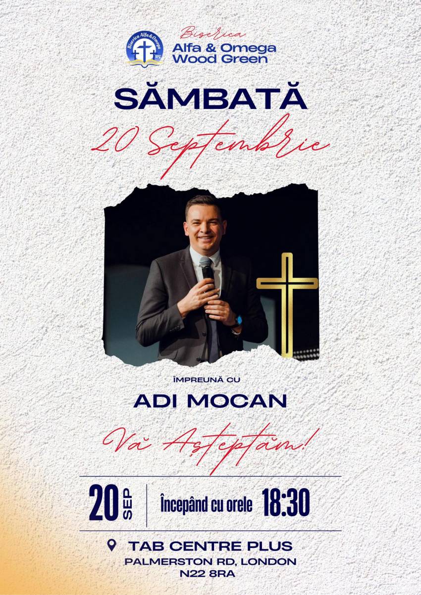 Adi Mocan la Biserica Alfa Omega Londra