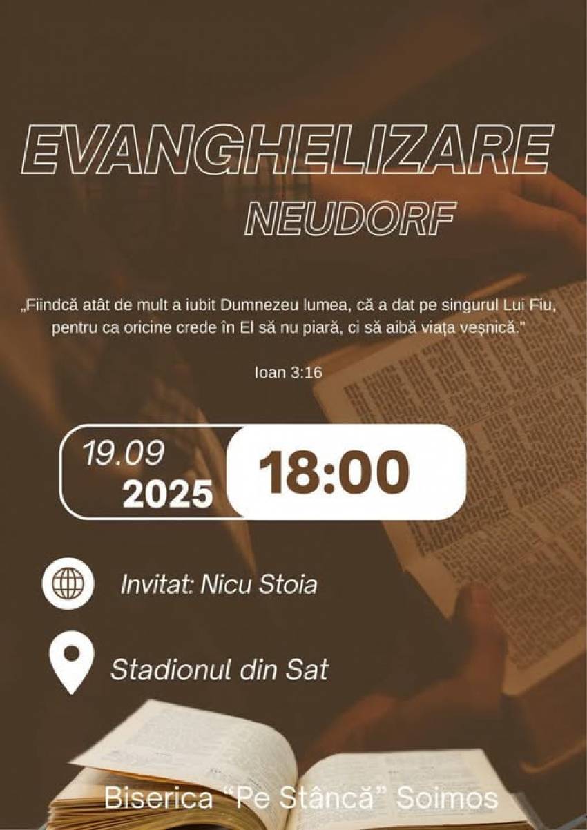 Evanghelizare cu Nicu Stoia în Neudorf, Arad