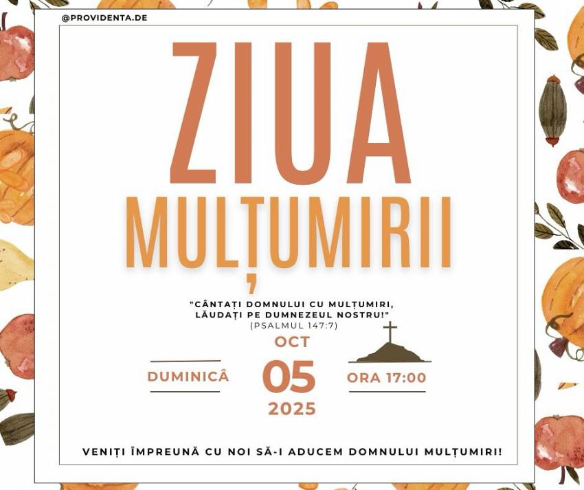 Ziua Mulțumirii la Biserica Providența Frankfurt