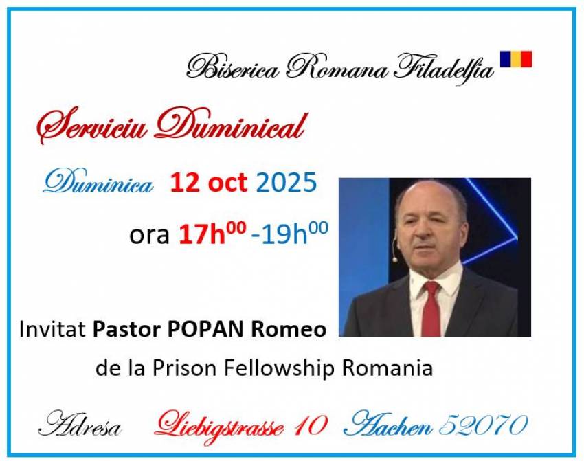 Romeo Popan la Biserica Filadelfia Aachen