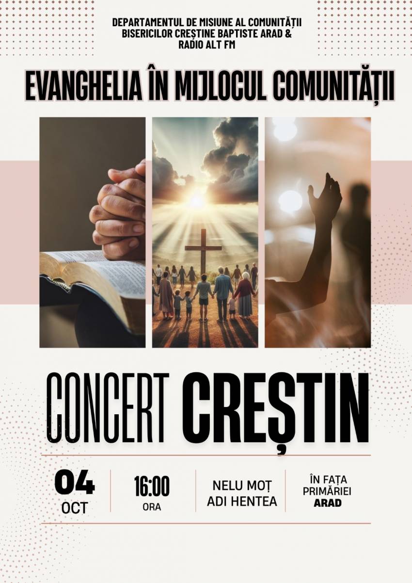 Concert Creștin în fața Primăriei Arad
