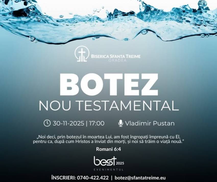 Botez la Biserica Sfânta Treime Oradea