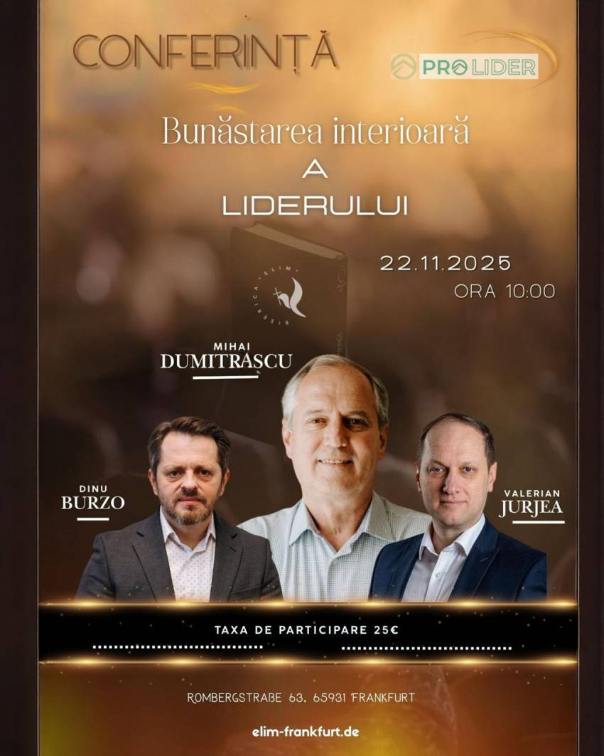 Conferința Pro Lider la Biserica Elim Frankfurt
