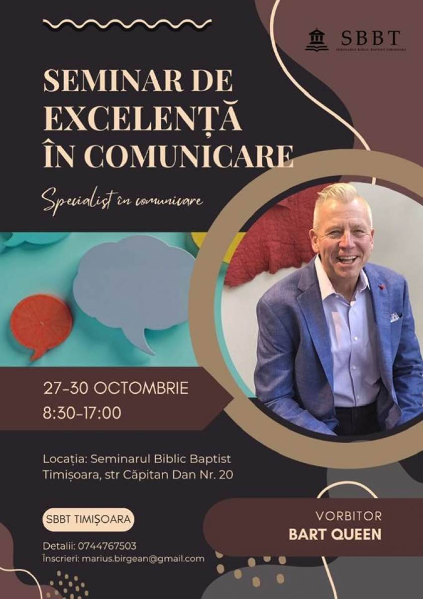 Seminar cu Bart Queen la Timișoara