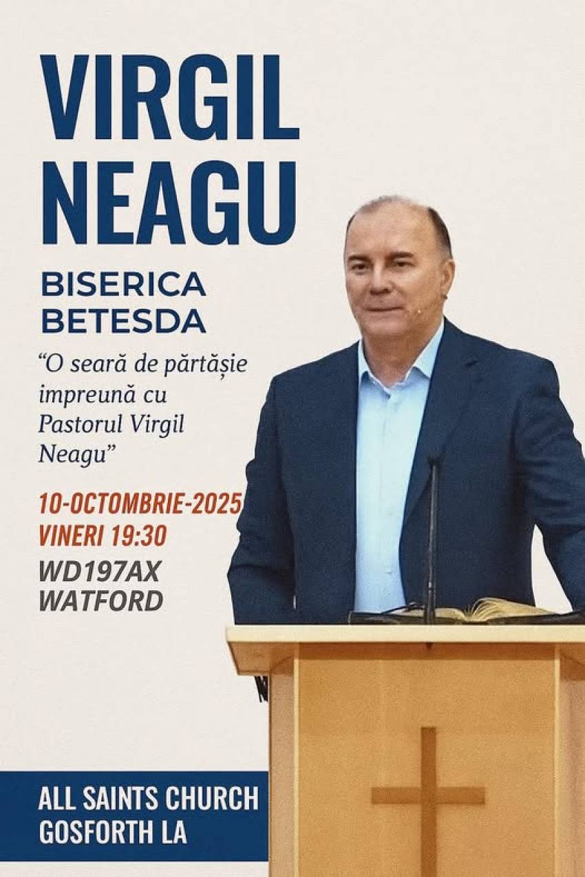 Virgil Neagu la Biserica Betesda Watford
