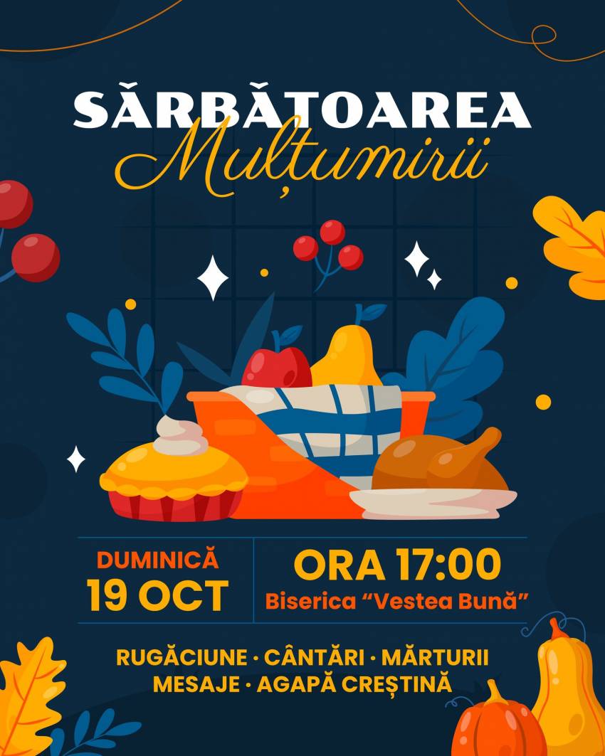 Sărbătoarea Mulțumirii la Biserica Vestea Bună Lugoj