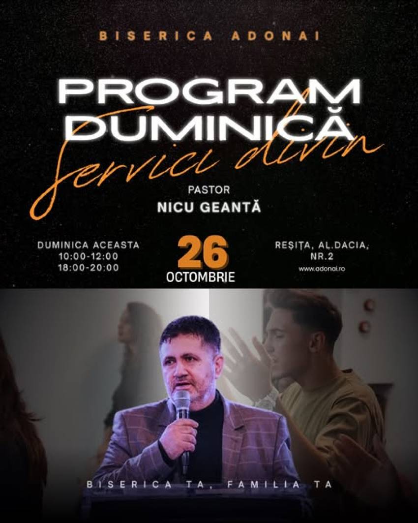 Nicolae Geantă la Biserica Adonai Reșița