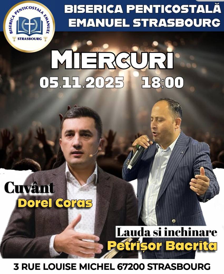 Dorel Coraș la Biserica Emanuel Strasbourg