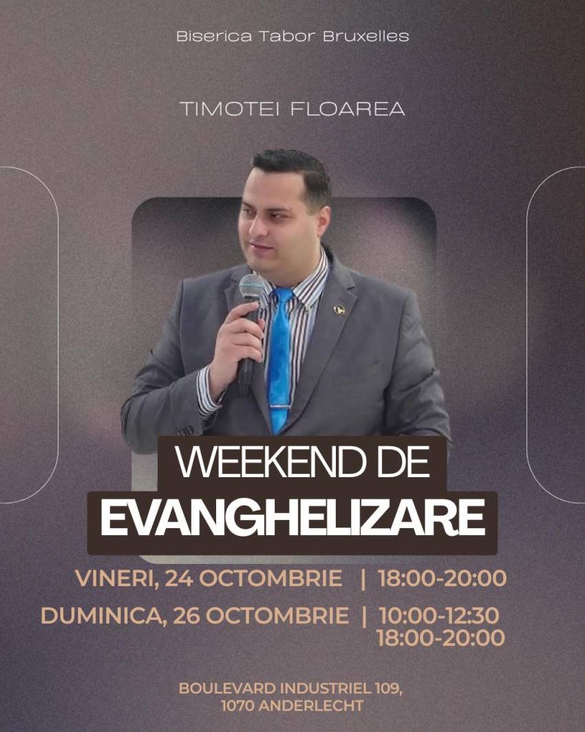 Timotei Floarea la Biserica TABOR Bruxelles