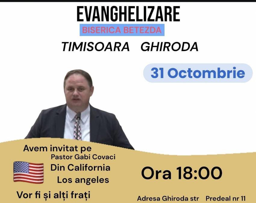 Gabi Covaci la Biserica Betezda Ghiroda