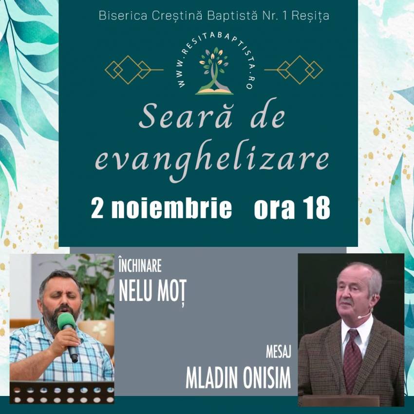 Onisim Mladin la Biserica Baptistă Nr.1 Reşița