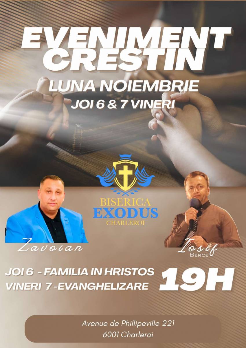 Iosif Berce la Biserica Exodus Charleroi 